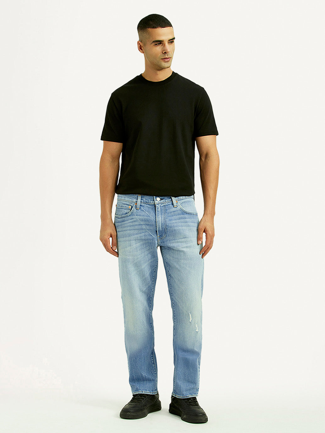 Men's 541 Light Blue Athletic Tapered Fit Mid Rise Jeans - Front View