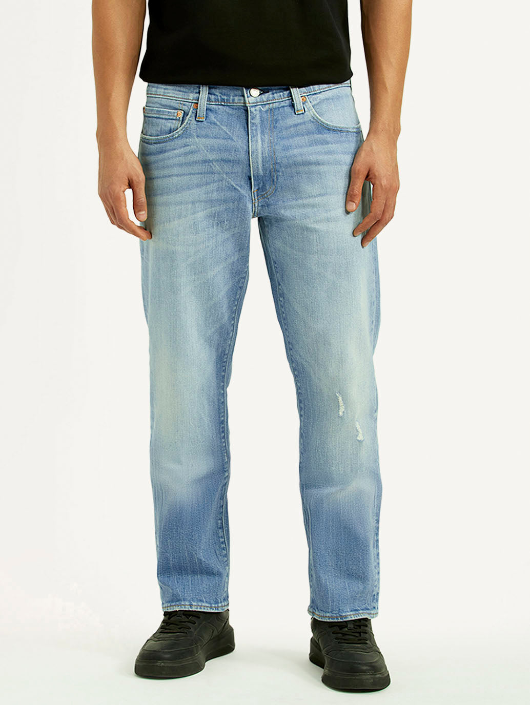 Men's 541 Light Blue Athletic Tapered Fit Mid Rise Jeans - Front View