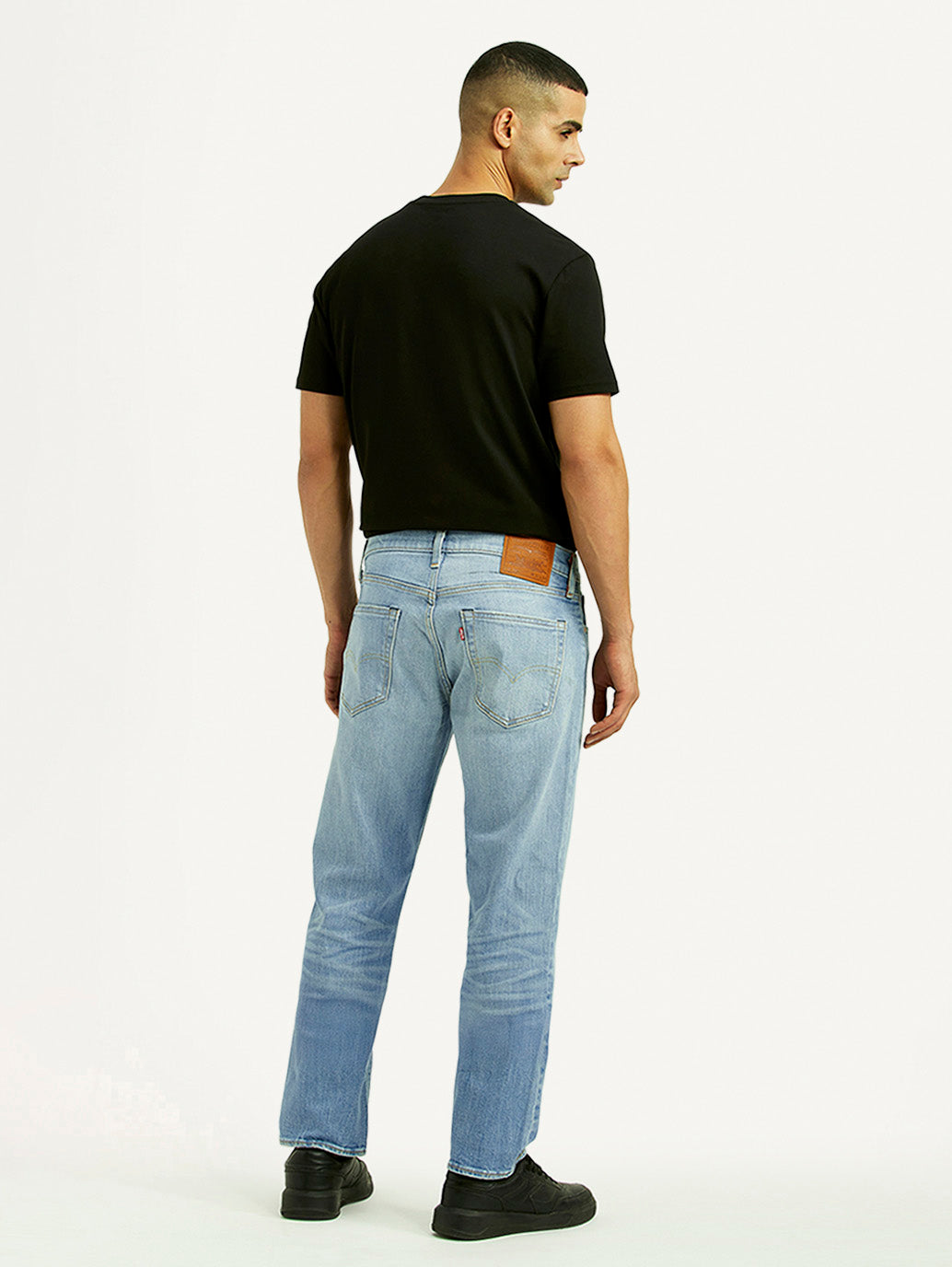 Men's 541 Light Blue Athletic Tapered Fit Mid Rise Jeans - Back View