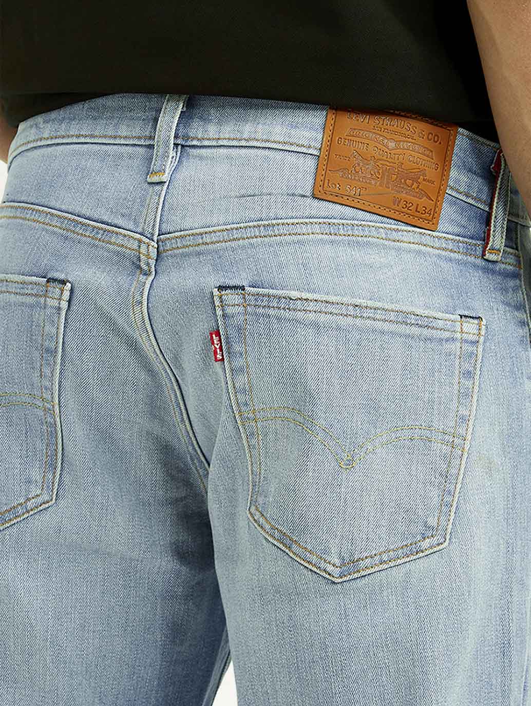 Men's 541 Light Blue Athletic Tapered Fit Mid Rise Jeans - Detail View