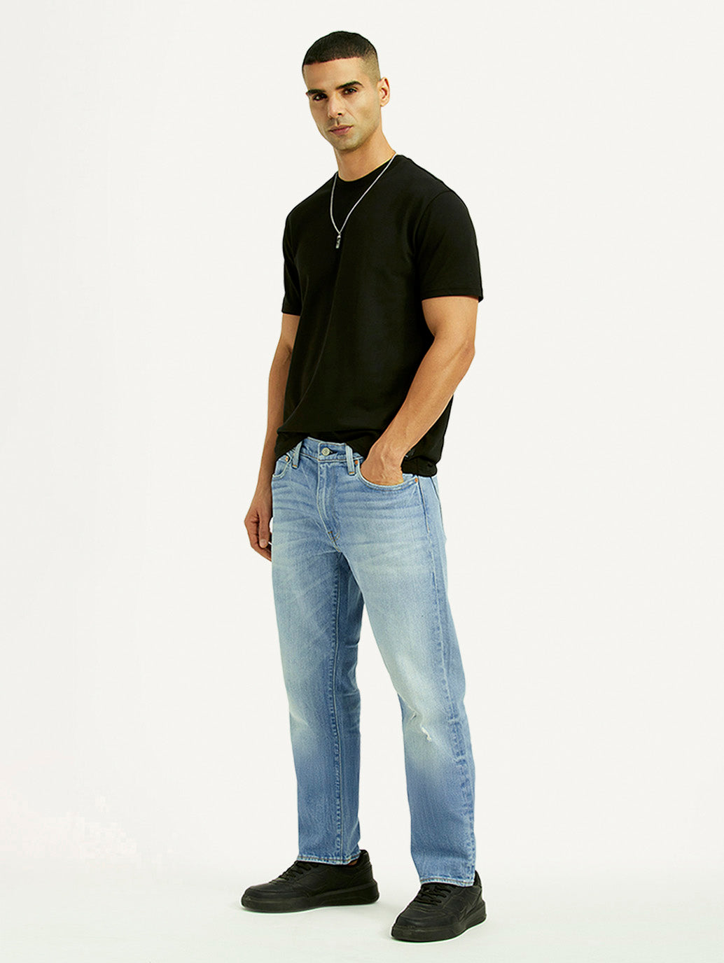 Men's 541 Light Blue Athletic Tapered Fit Mid Rise Jeans