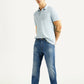 Men's 541 Blue Athletic Tapered Fit Mid Rise Selvedge Jeans - Side View