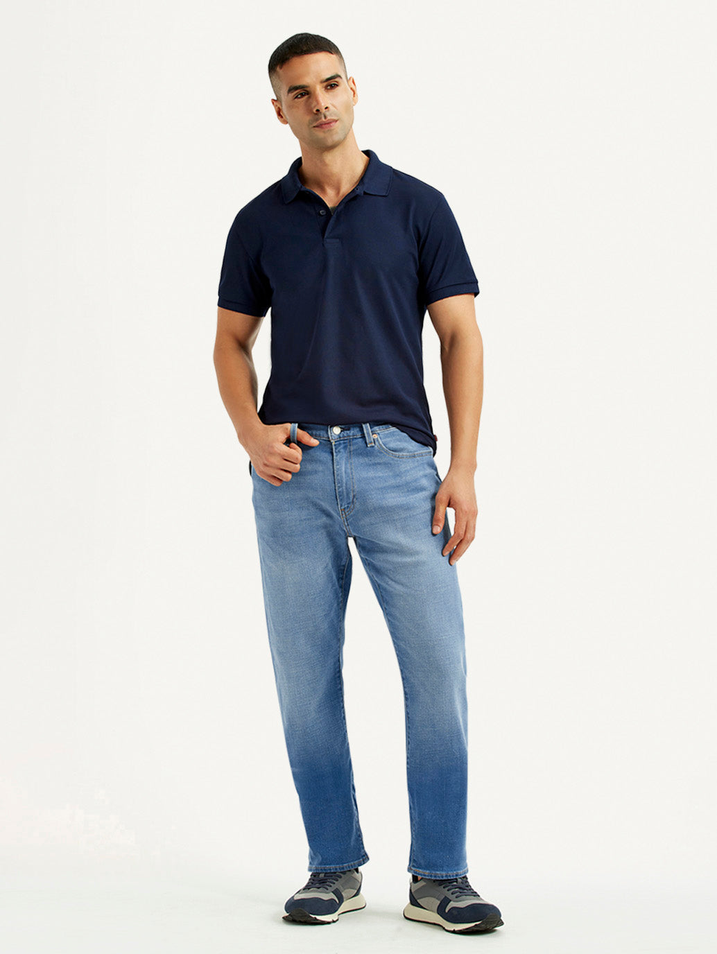 Men's 541 Light Blue Athletic Tapered Fit Mid Rise Jeans