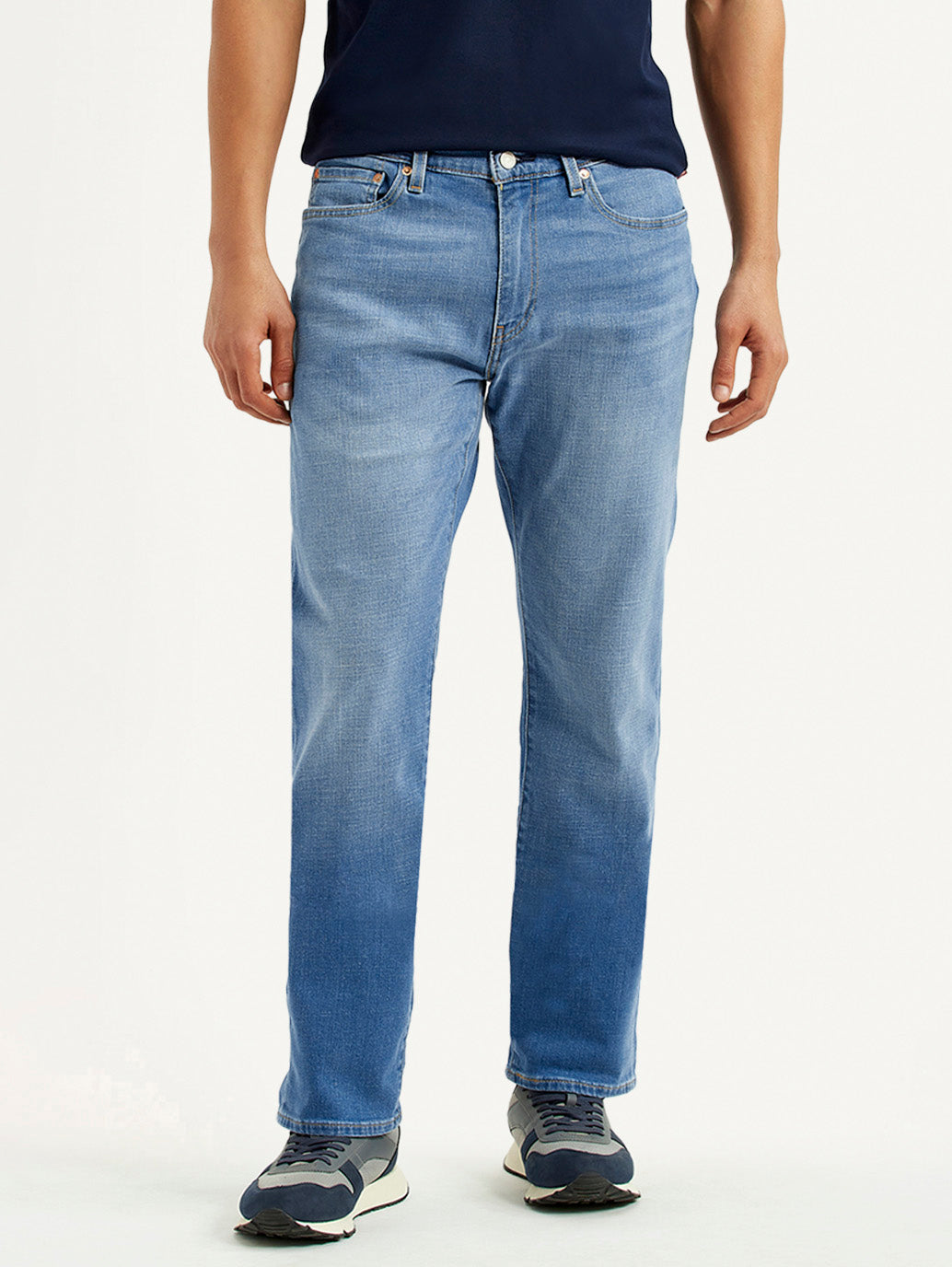 Men's 541 Light Blue Athletic Tapered Fit Mid Rise Jeans - Front View
