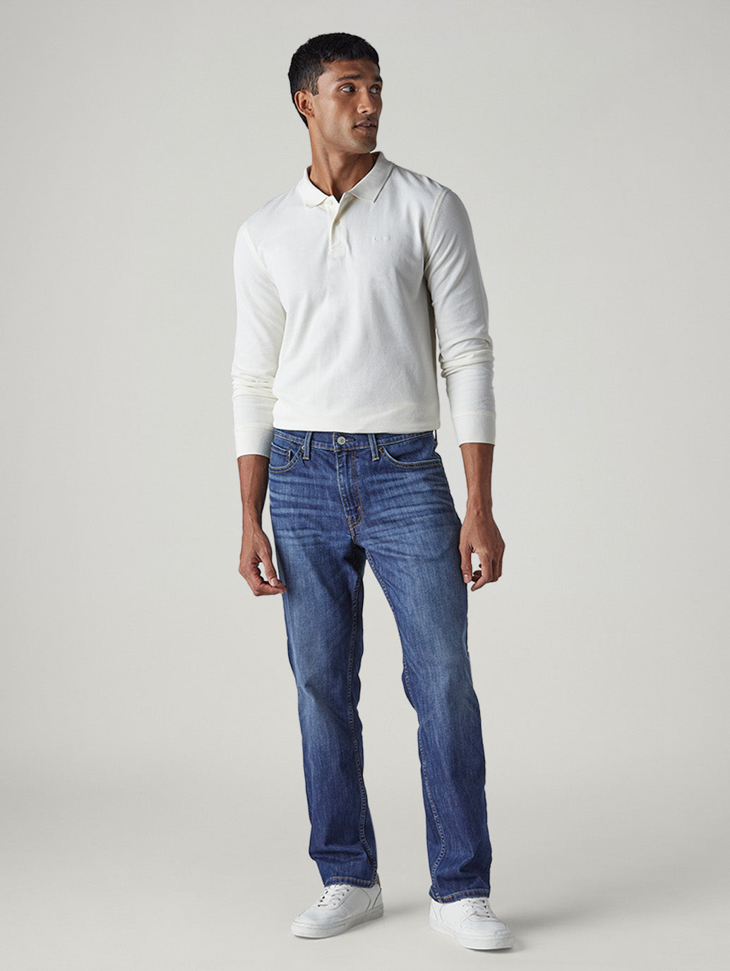 Men's 541 Med Indigo Athletic Tapered Fit Mid Rise Jeans - Front View