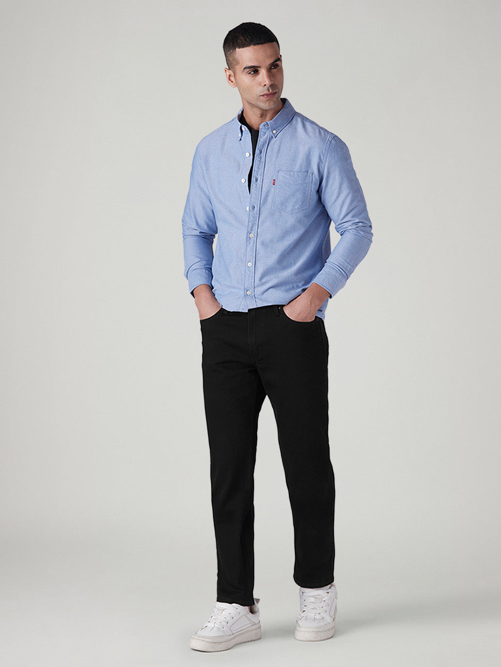 Men's 541 Black Tapered Fit Mid Rise Jeans