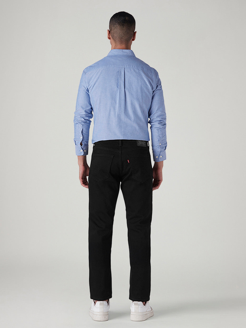 Men's 541 Black Tapered Fit Mid Rise Jeans - Back View