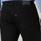 Men's 541 Black Tapered Fit Mid Rise Jeans - Detail View