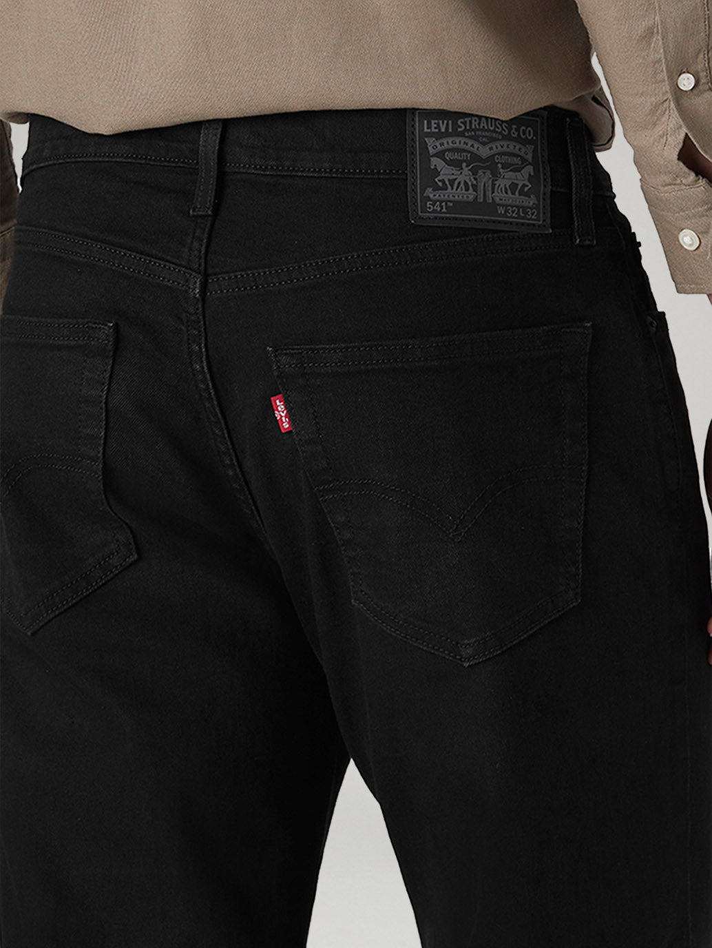 Men's 541 Black Athletic Tapered Fit Mid Rise Jeans - 20 View