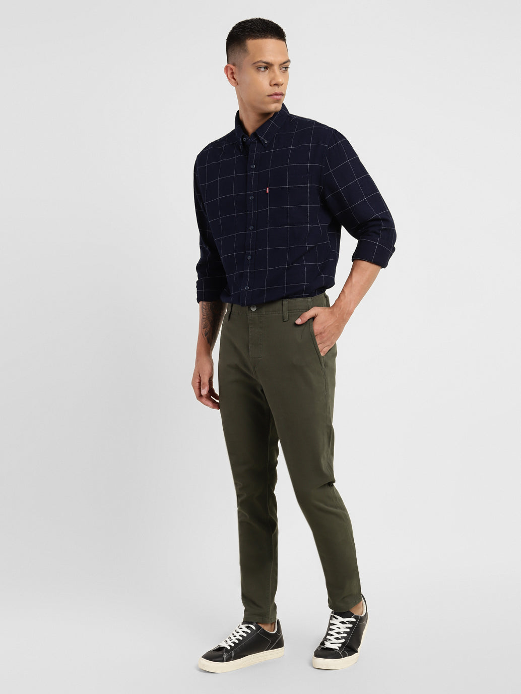Men's Slim Tapered Fit Trousers - 88c10583-0dc3-4852-a75f-6512066864e0 View