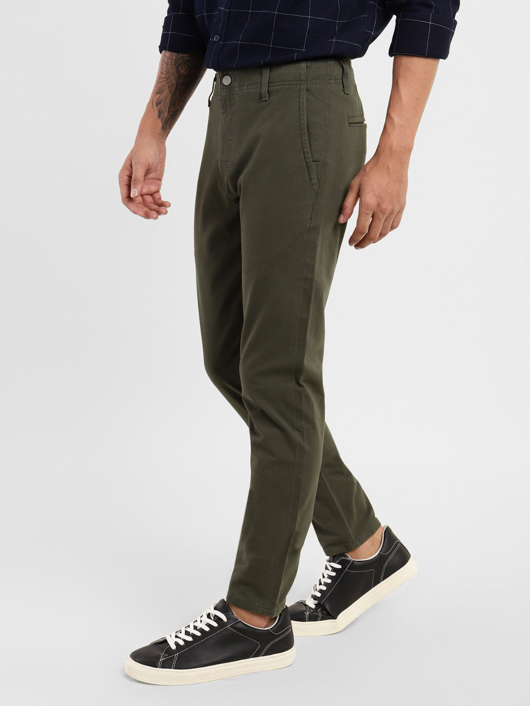 Men's Slim Tapered Fit Trousers - b6a511a1-e199-4c68-8910-609d12ef6273 View