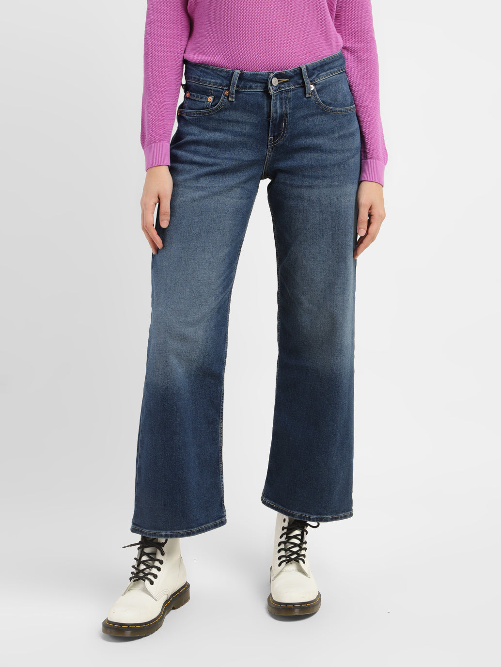 Women's Blue Loose Fit Low Rise Jeans - 66ab79c3-bca8-4839-b130-927ac7a79eef View