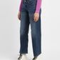 Women's Blue Loose Fit Low Rise Jeans - 61ce165d-615c-4672-aa93-e11db201f9db View