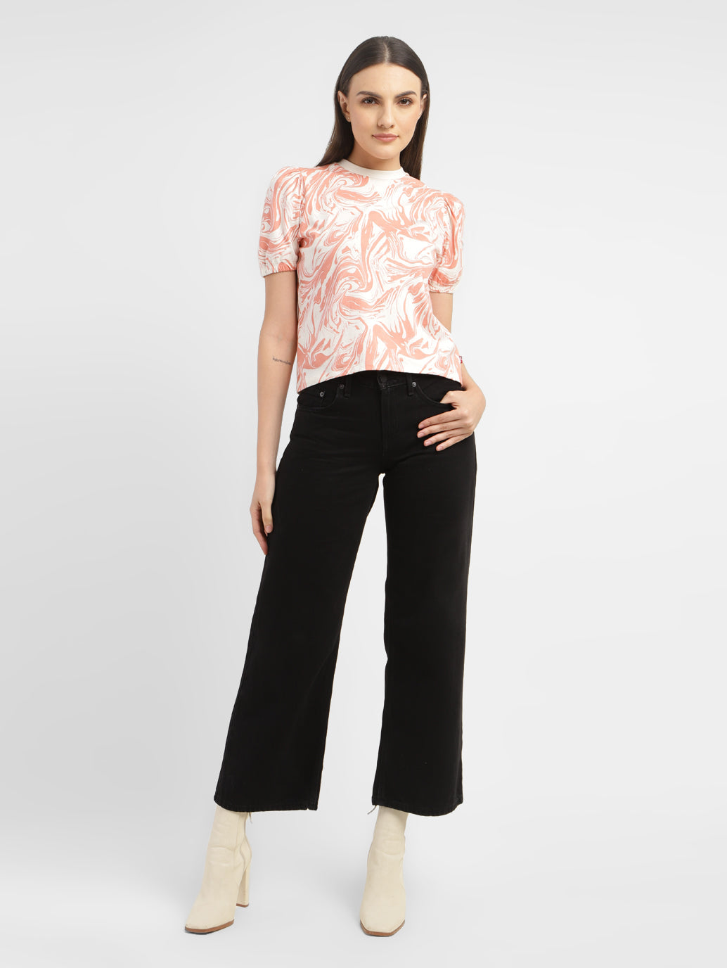 Women's Black Loose Fit Low Rise Jeans - a0687667-7450-425f-b8c4-92ce54675cce View