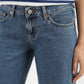 Women's Blue Loose Fit Low Rise Jeans - FrontDetails View