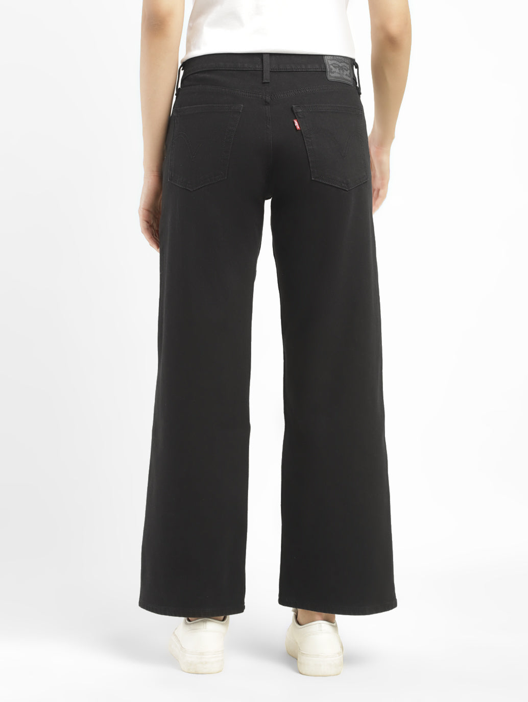 Women's Black Loose Fit High Rise Jeans - 425e0e78-045a-46c3-afec-d9cc57640d2a View