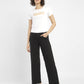 Women's Black Loose Fit High Rise Jeans - ModelFront View