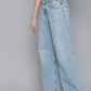 Women's Blue Loose Fit High Rise Jeans - 2 View