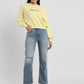 Women's Blue Ribcage Straight Fit High Rise Jeans - f72d4455-2c57-48f9-aee0-024007ec23e7 View