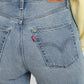 Women's Blue Ribcage Straight Fit High Rise Jeans - 913b84c3-d275-4d2a-92e6-590a20d45336 View