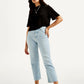 Women's Light Blue Ribcage Straight Fit High Rise Jeans - Styleshot View