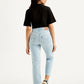 Women's Light Blue Ribcage Straight Fit High Rise Jeans - Back View