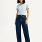 Women's Indigo Ribcage Straight Fit High Rise Jeans - Front View