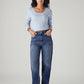 Women's Blue Ribcage Straight Fit High Rise Jeans - Styleshot View