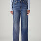 Women's Blue Ribcage Straight Fit High Rise Jeans - Front View