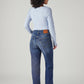 Women's Blue Ribcage Straight Fit High Rise Jeans - Back View