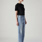 Women's Light Indigo Ribcage Straight Fit High Rise Jeans - Side View