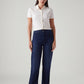 Women's Dark Blue Ribacge Straight Fit High Rise Redloop Jeans - Front View