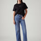 Women's Blue Ribcage Straight Fit High Rise Jeans - Styleshot View