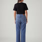 Women's Blue Ribcage Straight Fit High Rise Jeans - Back View