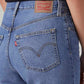 Women's Blue Ribcage Straight Fit High Rise Jeans - Detail View