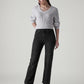 Women's Black Ribcage Straight Fit High Rise Jeans - Styleshot View