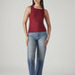 Women's Light Blue Ribcage Straight Fit High Rise Jeans - Styleshot View