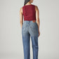 Women's Light Blue Ribcage Straight Fit High Rise Jeans - Back View