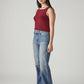 Women's Light Blue Ribcage Straight Fit High Rise Jeans - Side View