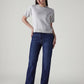 Women's Dark Blue Ribcage Straight Fit High Rise Jeans - Front View