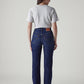 Women's Dark Blue Ribcage Straight Fit High Rise Jeans - Back View