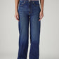 Women's Dark Blue Ribcage Straight Fit High Rise Jeans - Front View