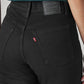 Women's Black Ribcage Straight Fit High Rise Jeans - 20 View