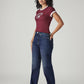 Women's Dark Blue Ribcage Straight Fit High Rise Jeans - Styleshot View
