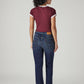 Women's Dark Blue Ribcage Straight Fit High Rise Jeans - Back View