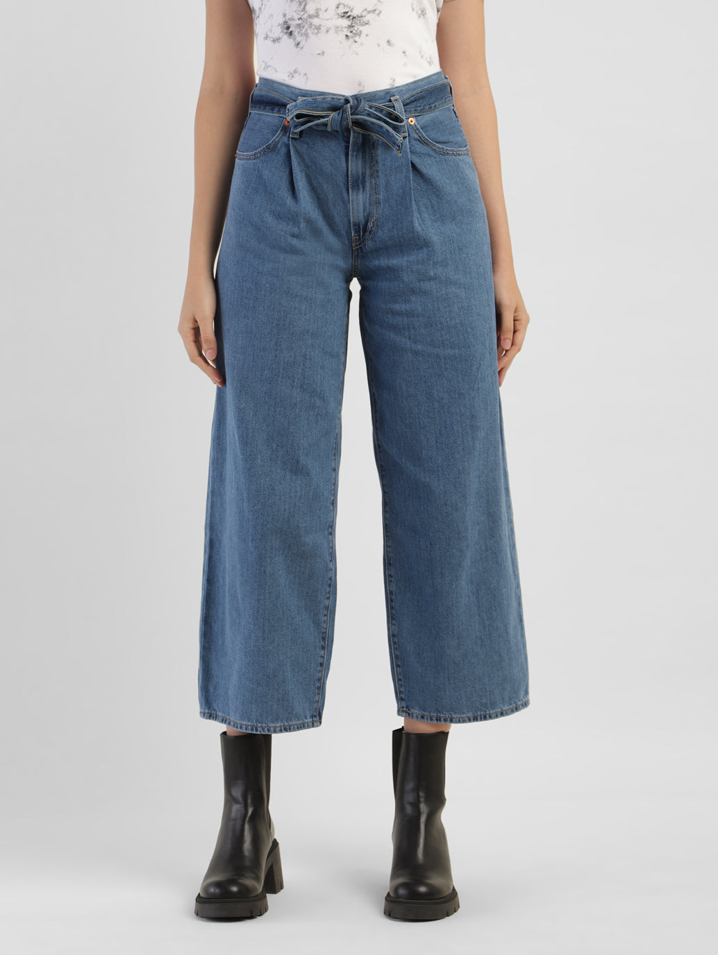 Women's Blue Baggy Fit Mid Rise Jeans - 5abcc664-1164-4889-a96a-4604f6b7d917 View