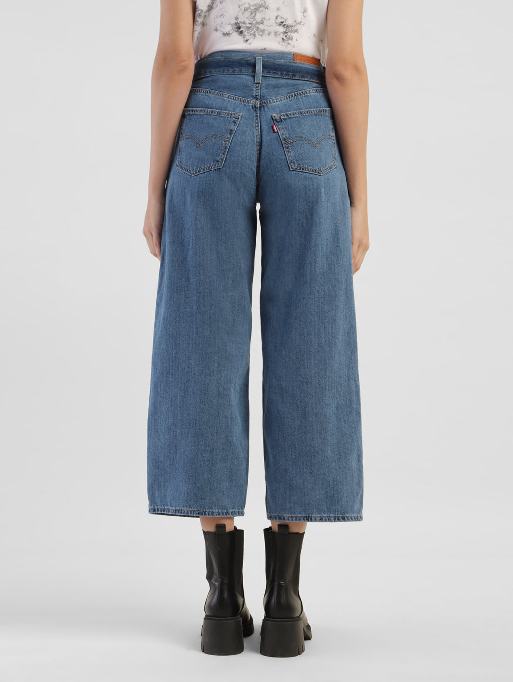 Women's Blue Baggy Fit Mid Rise Jeans - 91396bee-36d3-4488-8352-a34dde0e342a View