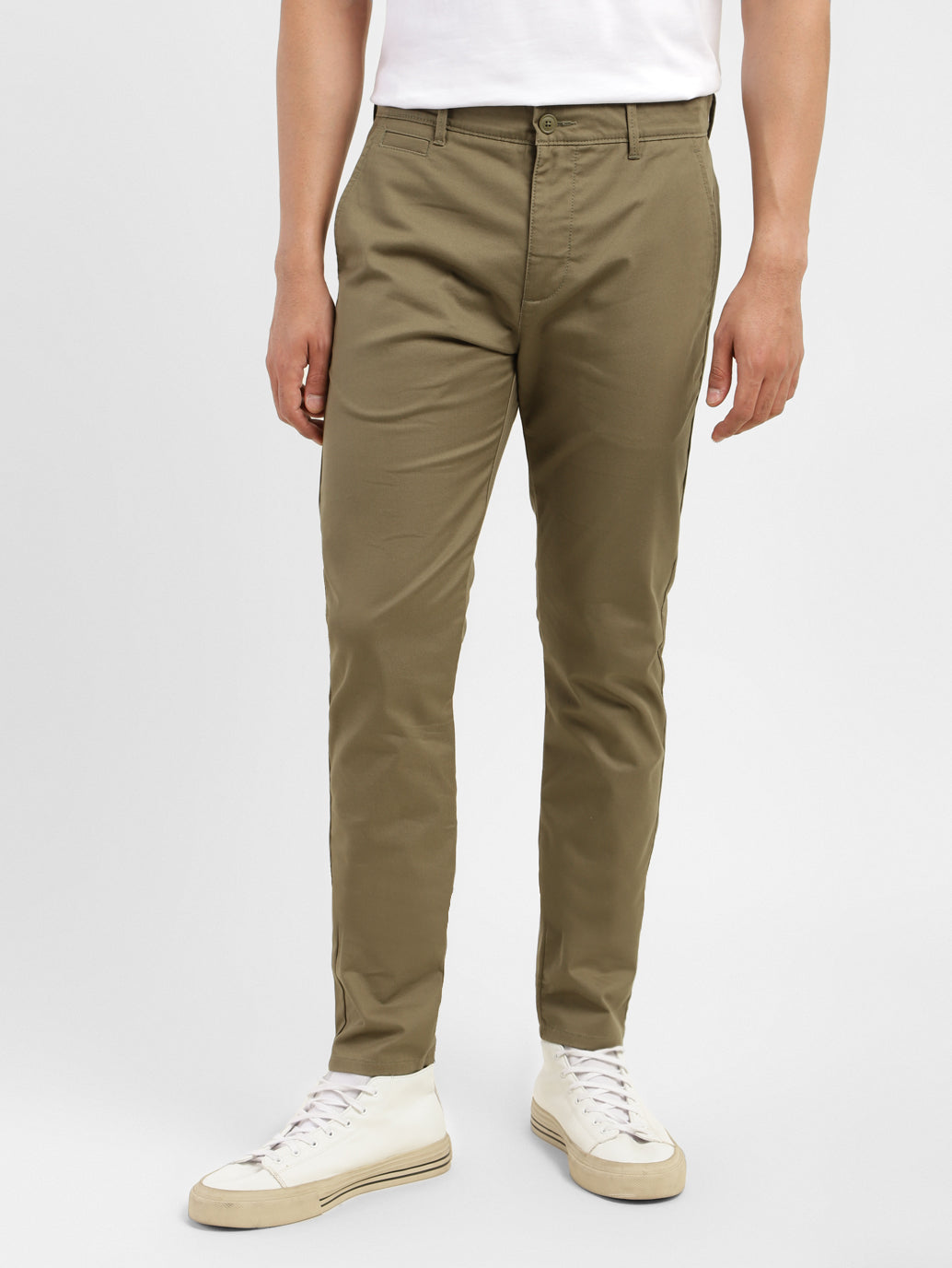 Men's 512 Olive Green Slim Tapered Fit Trousers - 0548d256-893d-4d68-ab03-77e5be90f8eb View