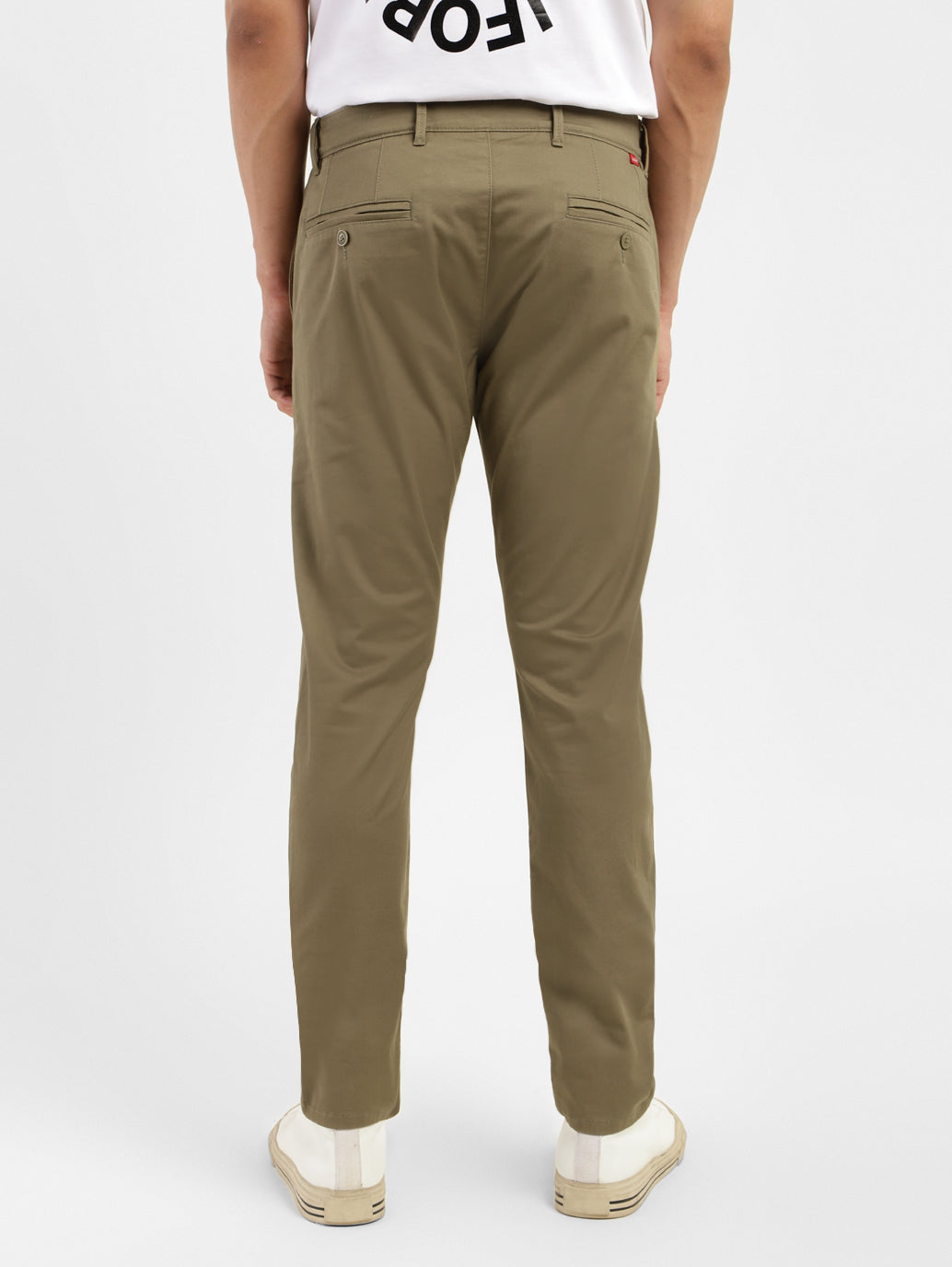 Men's 512 Olive Green Slim Tapered Fit Trousers - d2eff5b1-5576-461e-b725-421ab6efc201 View