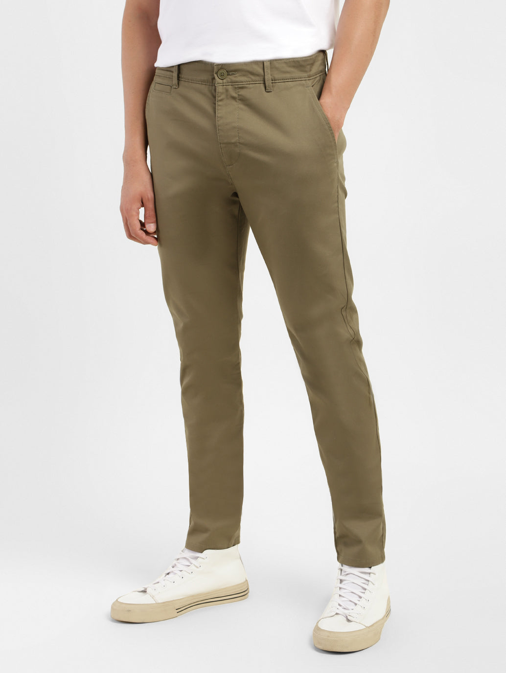Men's 512 Olive Green Slim Tapered Fit Trousers - f95c85fa-0827-436d-a4cb-c2ee7898201b View